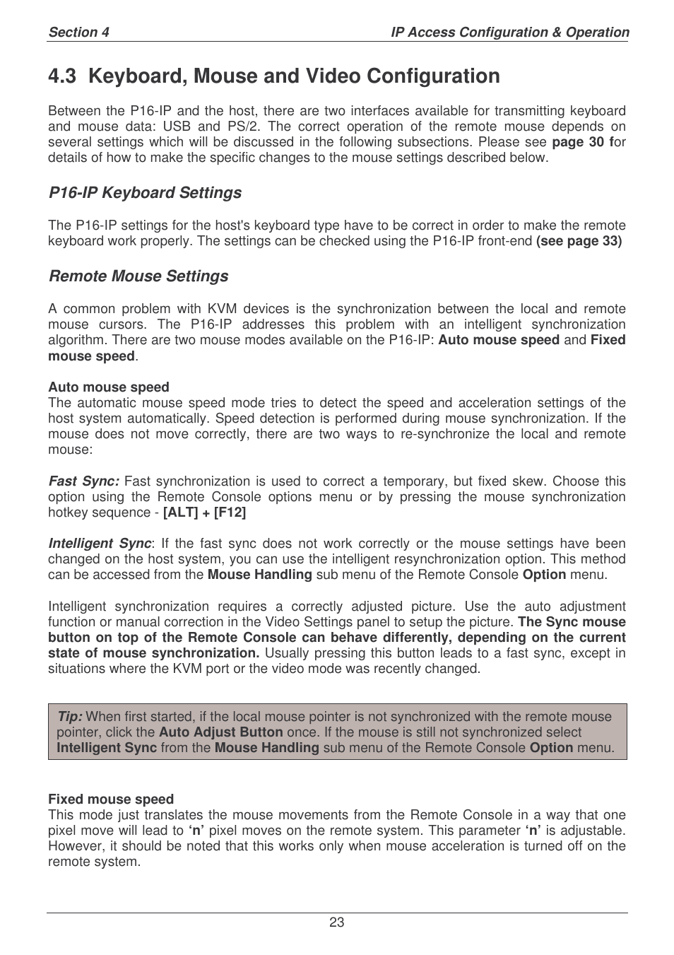 3 keyboard, mouse and video configuration | Lindy P16-IP User Manual | Page 24 / 77