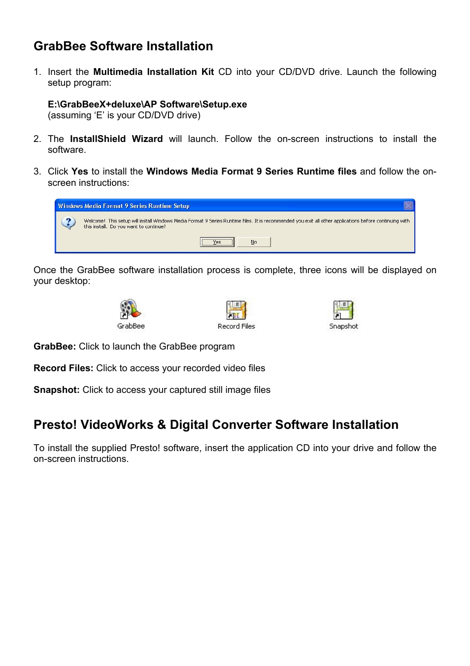 Grabbee software installation | Lindy 42960 User Manual | Page 5 / 12