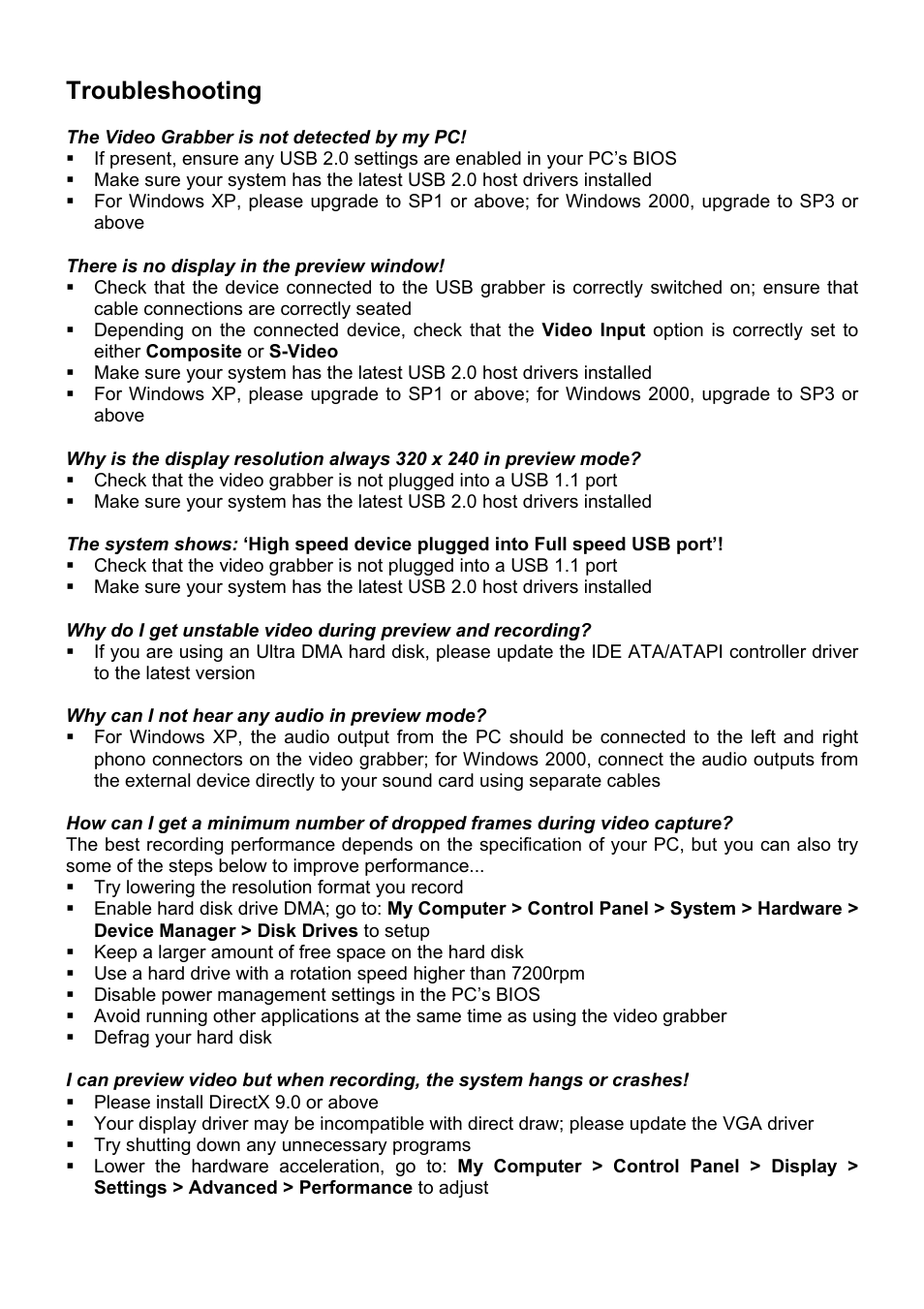 Troubleshooting | Lindy 42960 User Manual | Page 9 / 12