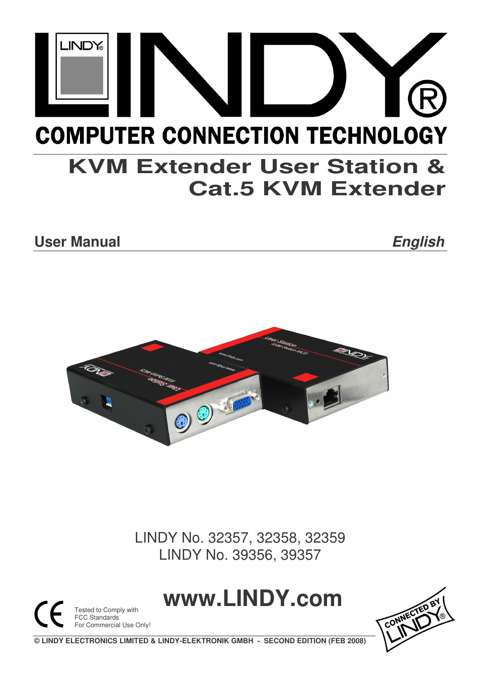 Lindy KVM EXTENDER 39356 User Manual | 10 pages