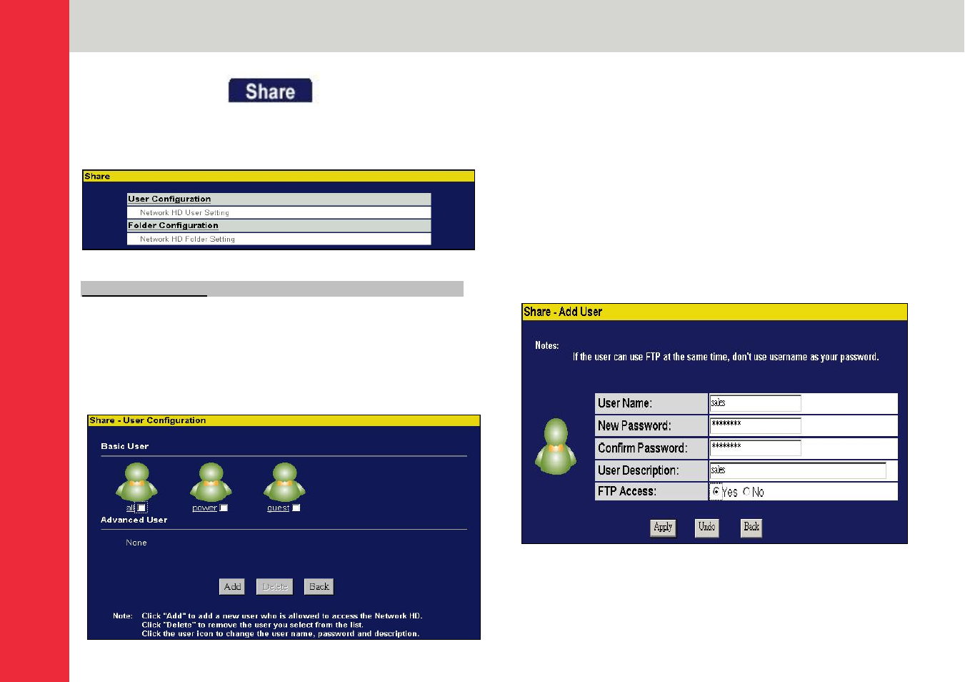 Share, Chapter, Management guide | Page 24 | Lindy Personal Server 32454 User Manual | Page 24 / 39