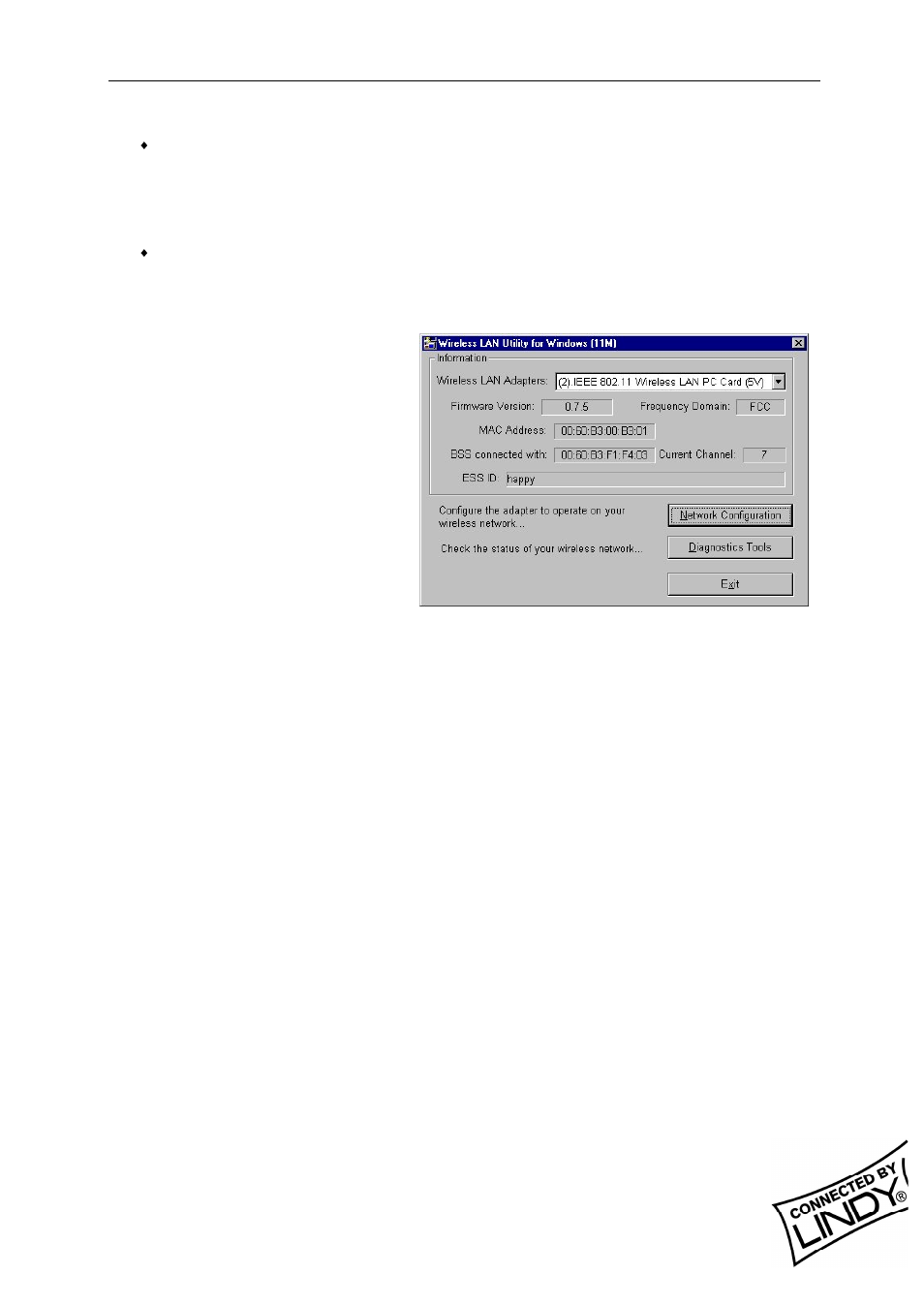 Manuel en français | Lindy Wireless LAN - 11 PCMCIA Card User Manual | Page 17 / 28