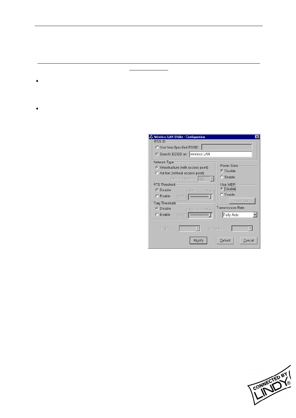 Manuel en français | Lindy Wireless LAN - 11 PCMCIA Card User Manual | Page 18 / 28