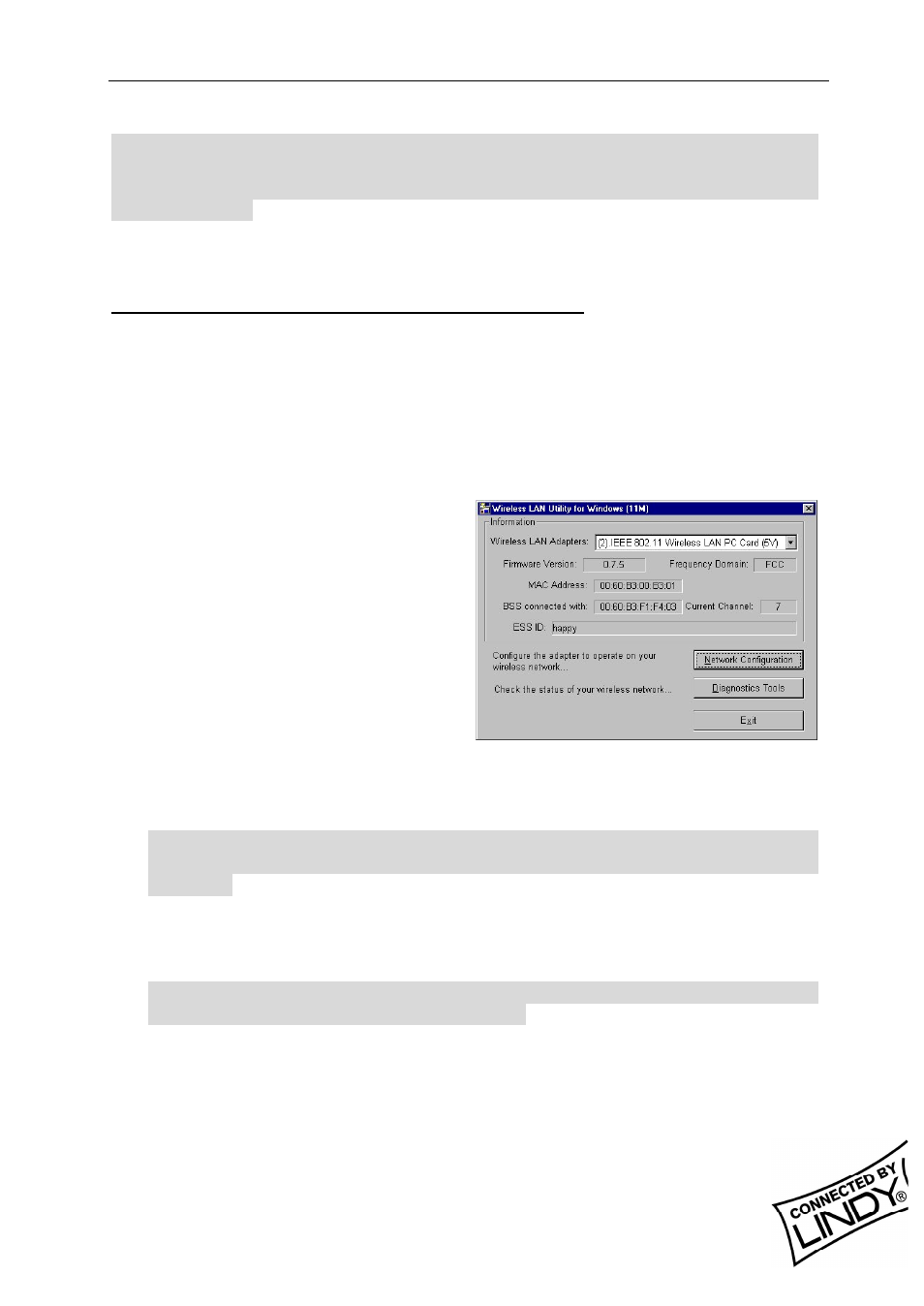 Manuale uso, Installazione di rete | Lindy Wireless LAN - 11 PCMCIA Card User Manual | Page 23 / 28