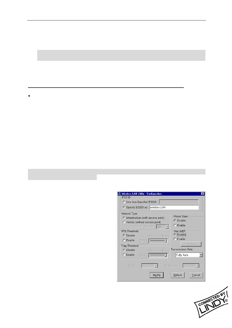 Manuale uso | Lindy Wireless LAN - 11 PCMCIA Card User Manual | Page 24 / 28