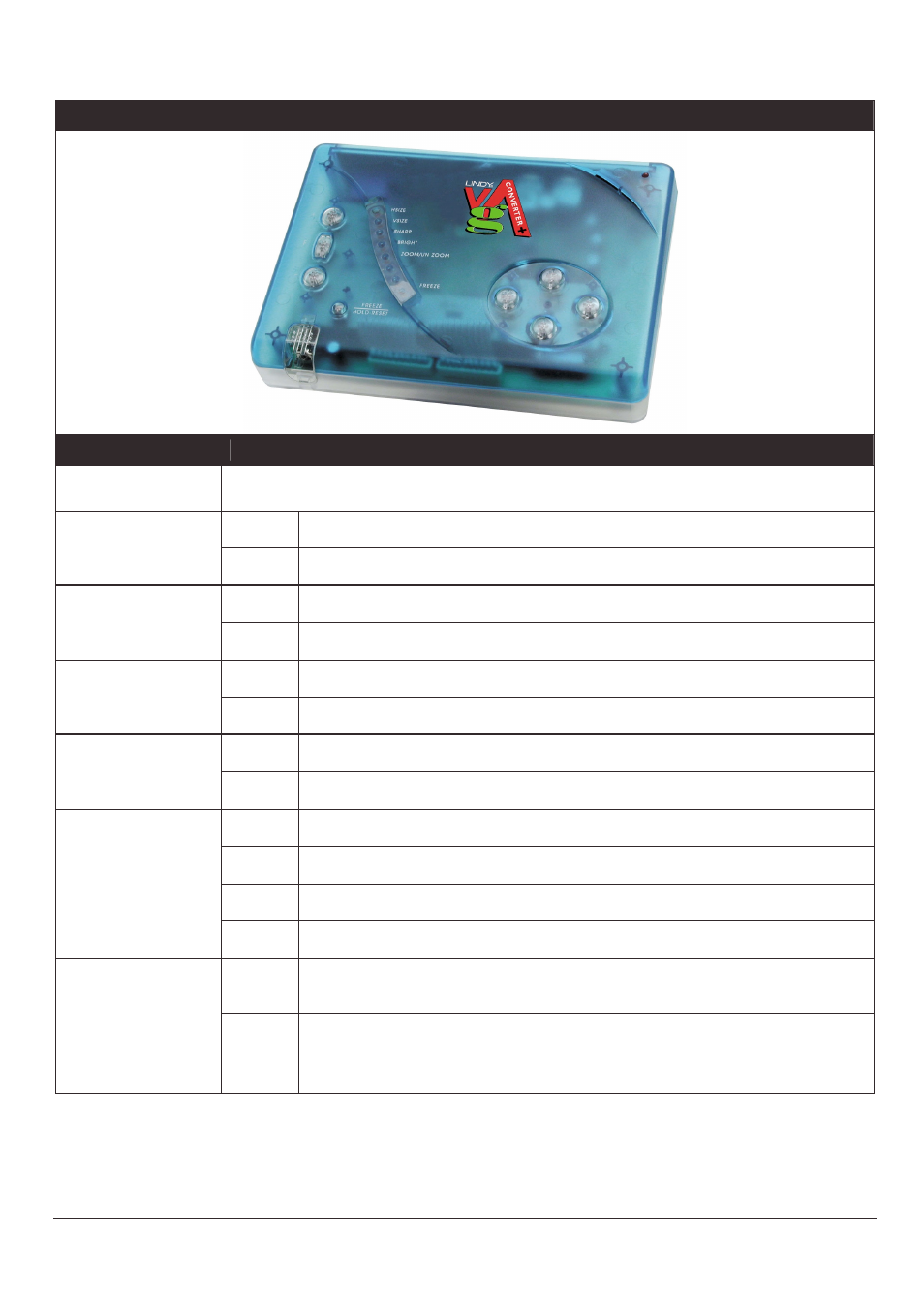 Funzioni dei tasti sul lindy vga converter plus | Lindy Webcam User Manual | Page 42 / 43