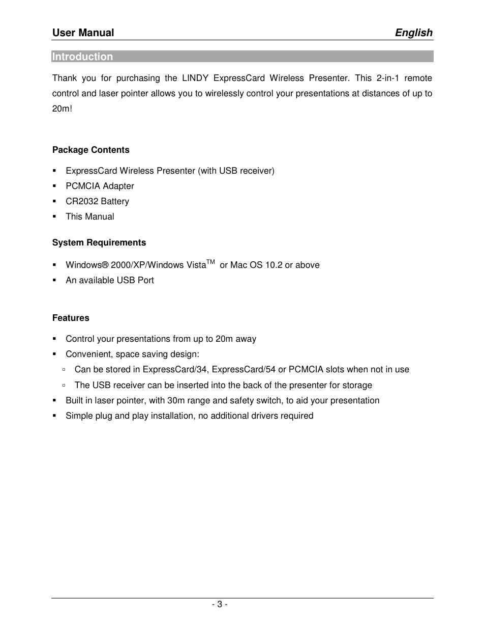 Lindy 51550 User Manual | Page 3 / 20