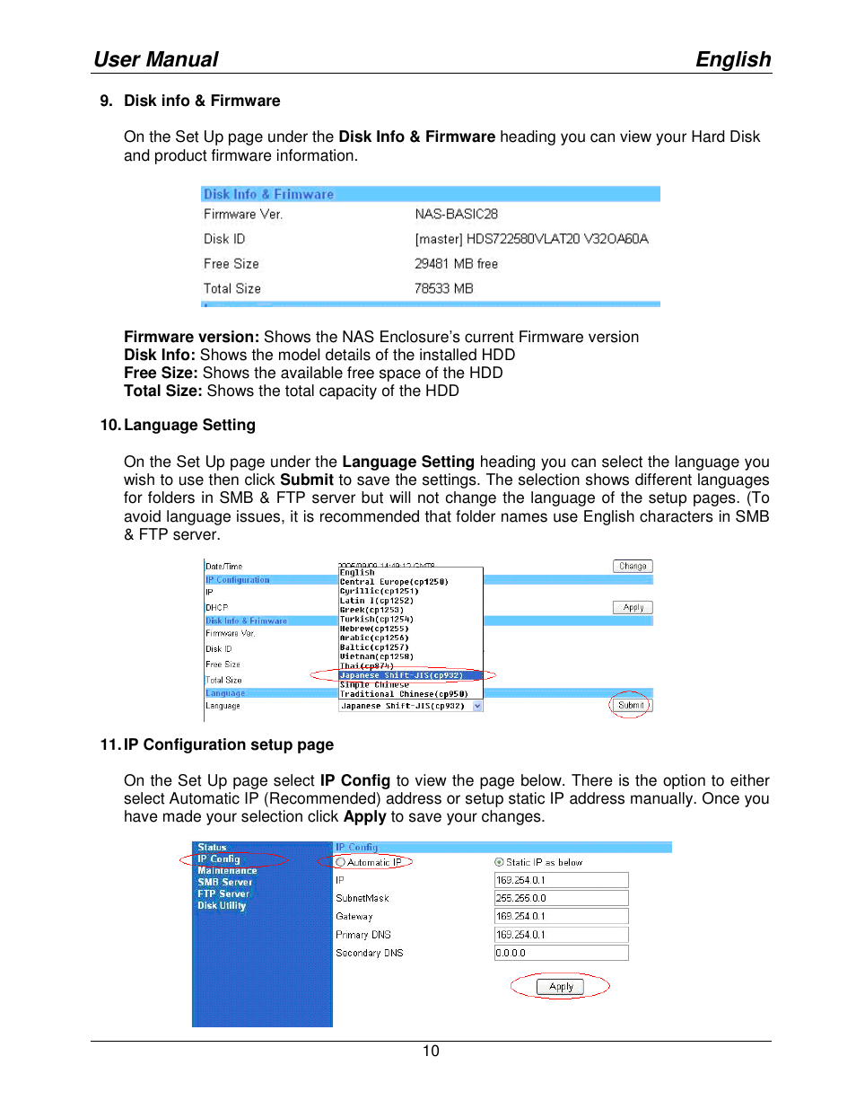 User manual english | Lindy Mini NAS Enclosure SATA & IDE 42808 User Manual | Page 12 / 24