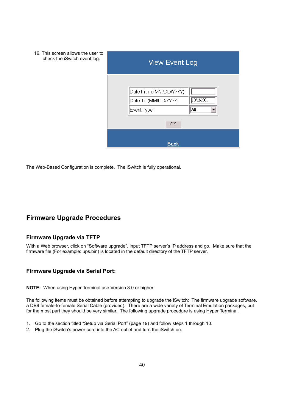 Firmware upgrade procedures | Lindy iSWITCH User Manual | Page 40 / 52