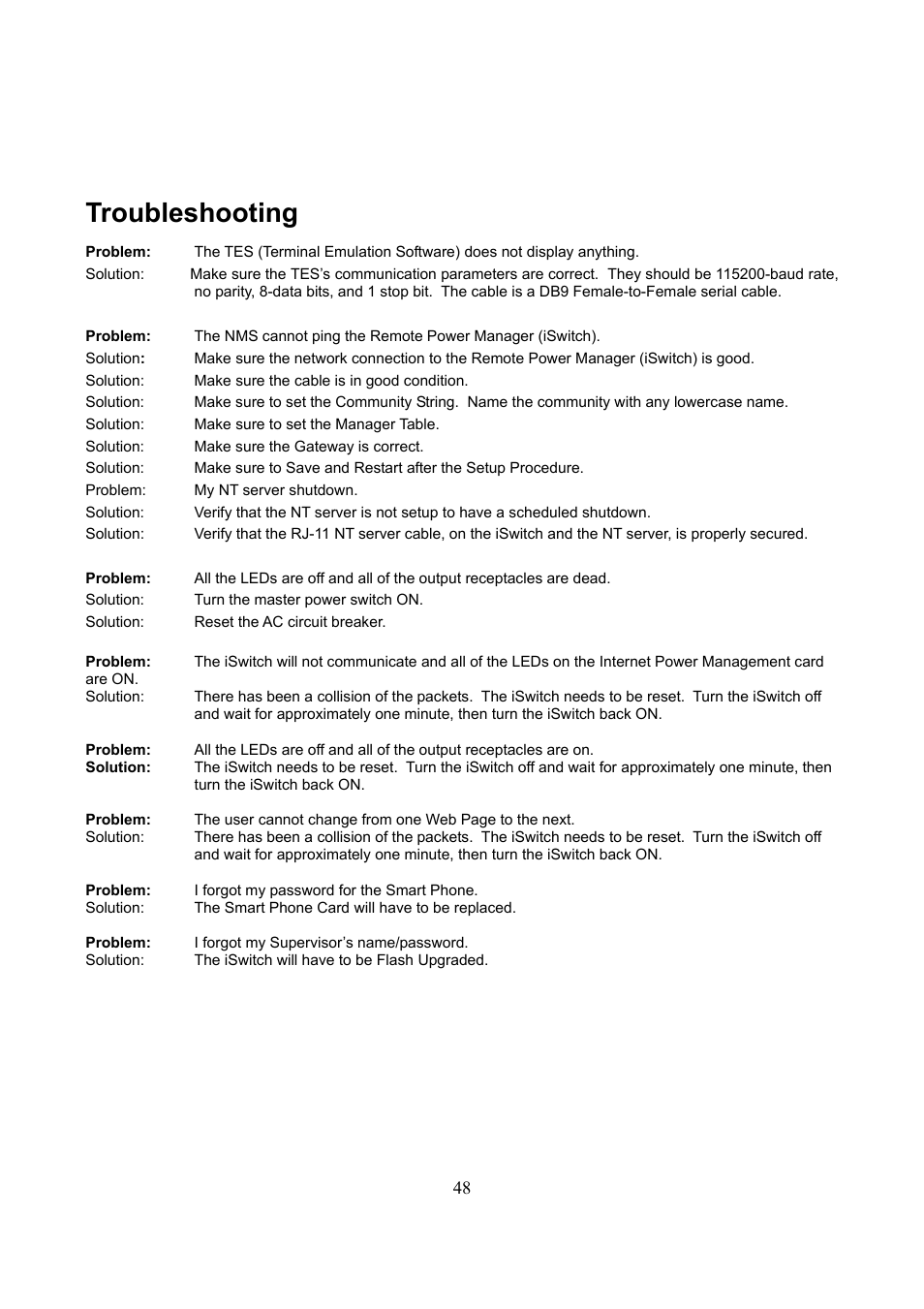 Troubleshooting | Lindy iSWITCH User Manual | Page 48 / 52