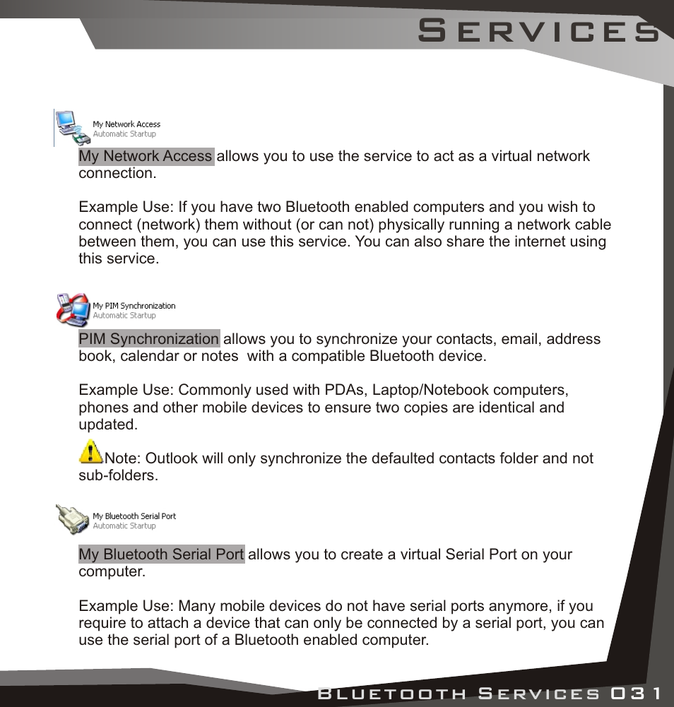 Services | Lindy USB Bluetooth Adaptor User Manual | Page 29 / 33
