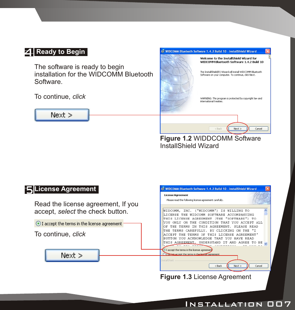 Installation, 006 installation, Step 1 software installation | Installation 007 | Lindy USB Bluetooth Adaptor User Manual | Page 5 / 33