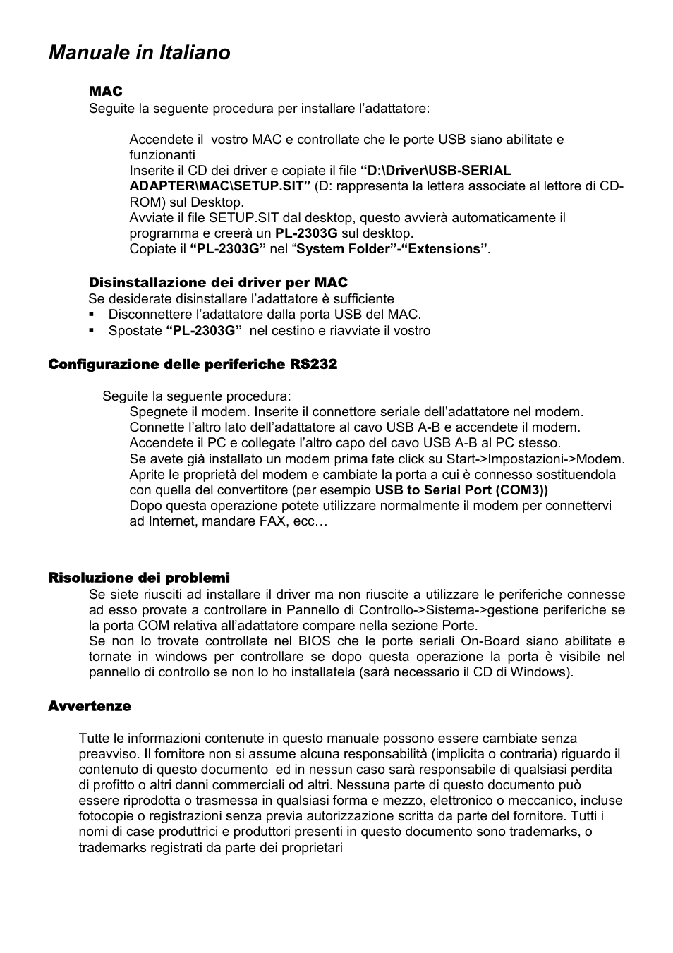 Manuale in italiano | Lindy 42856 User Manual | Page 26 / 27