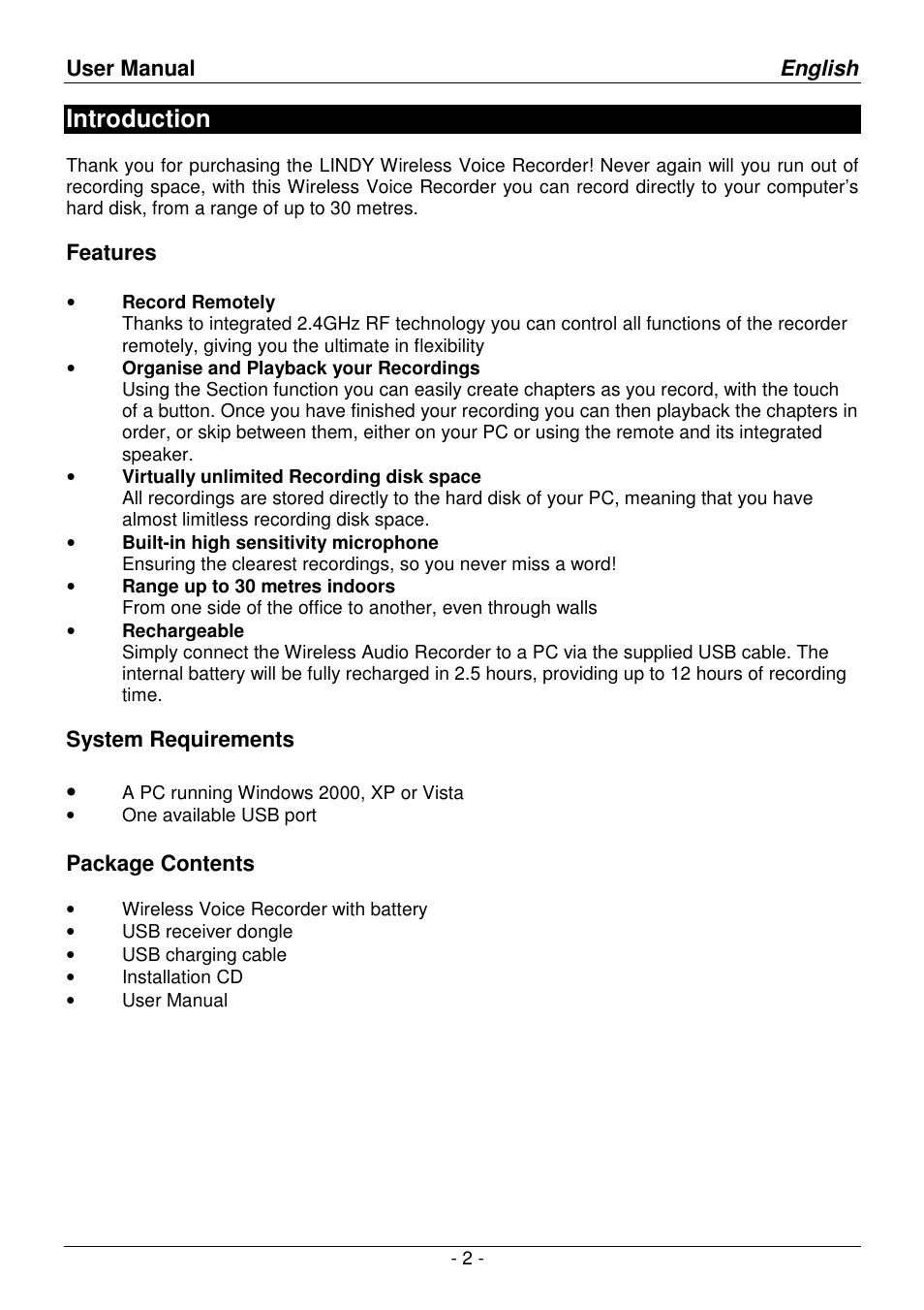 Introduction | Lindy 32494 User Manual | Page 2 / 8