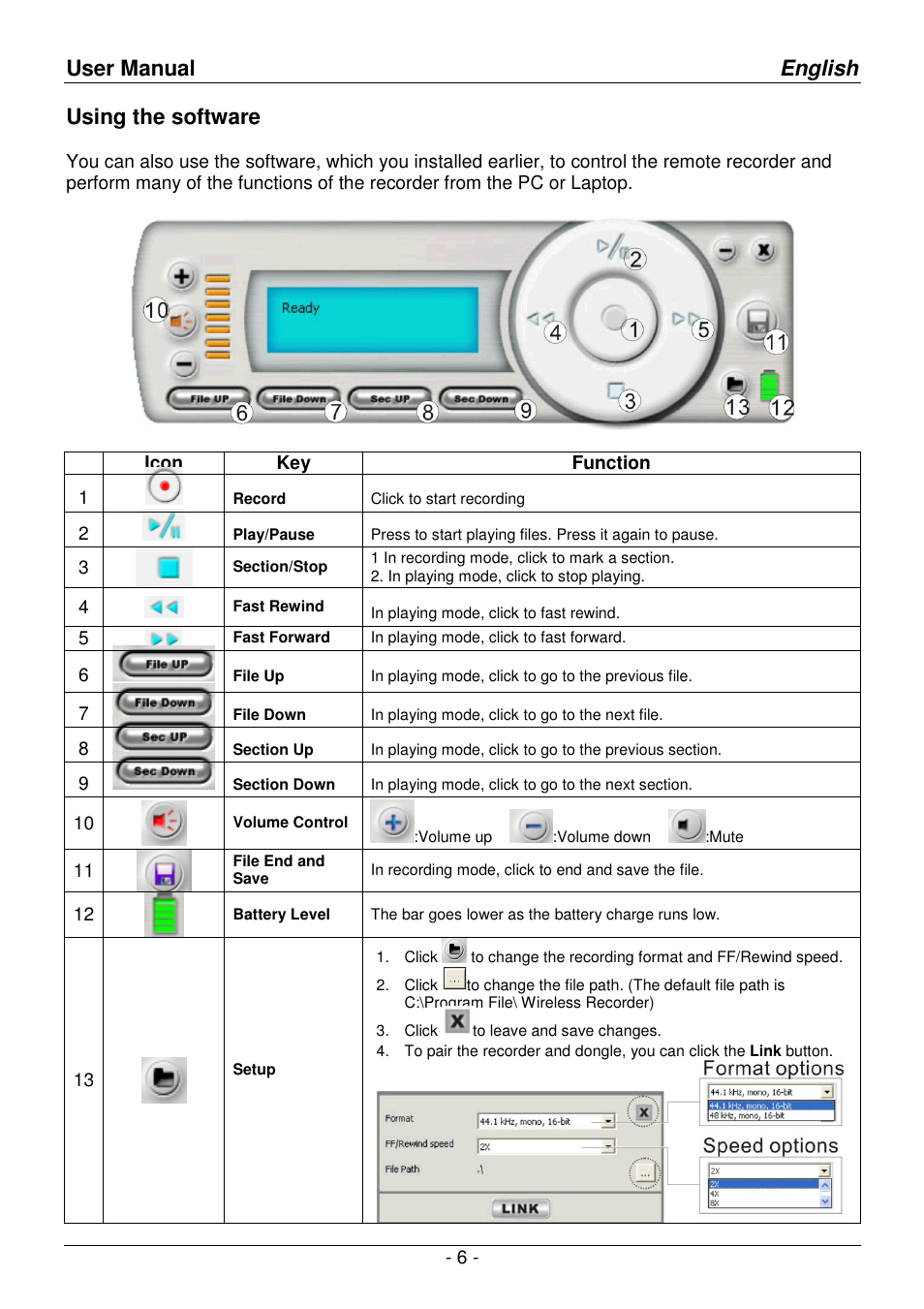 User manual english, Using the software | Lindy 32494 User Manual | Page 6 / 8