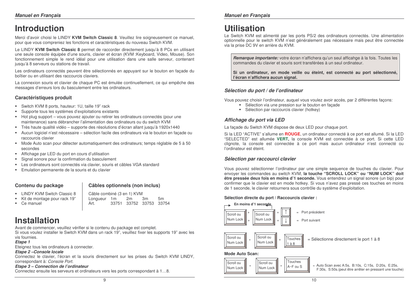 Introduction, Installation, Utilisation | Lindy Computer Accessories User Manual | Page 5 / 8