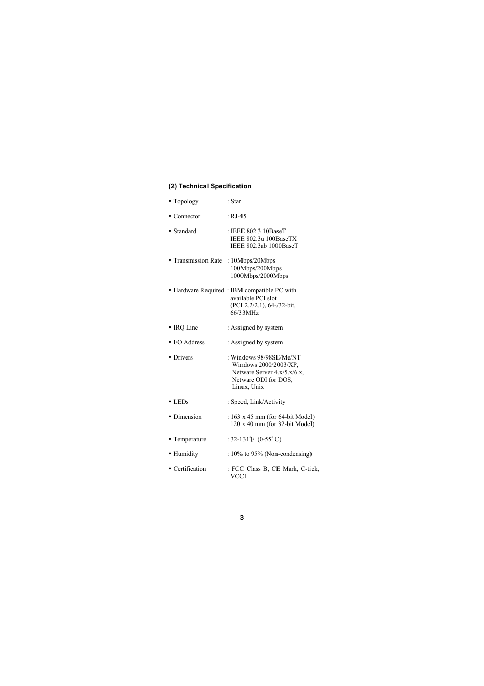 Lindy 10/100/1000Mbps PCI User Manual | Page 5 / 9