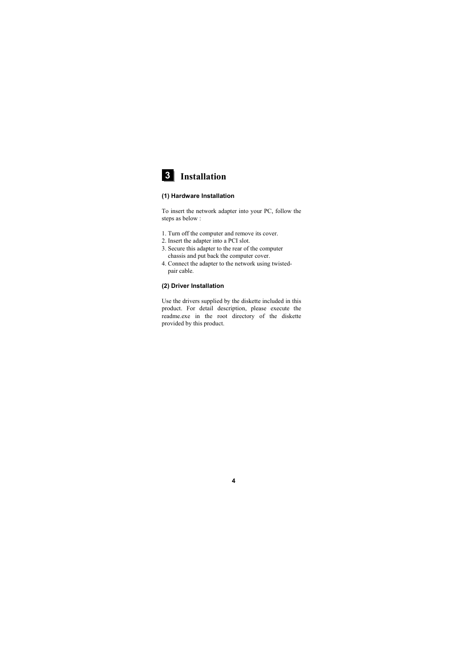 3installation | Lindy 10/100/1000Mbps PCI User Manual | Page 6 / 9