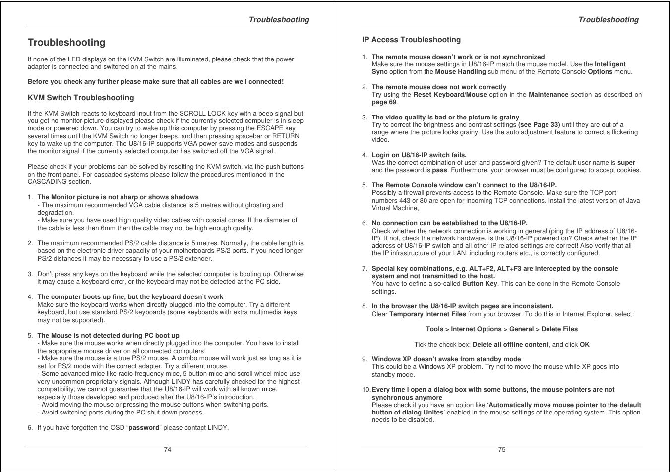 Troubleshooting | Lindy 32530 User Manual | Page 38 / 40