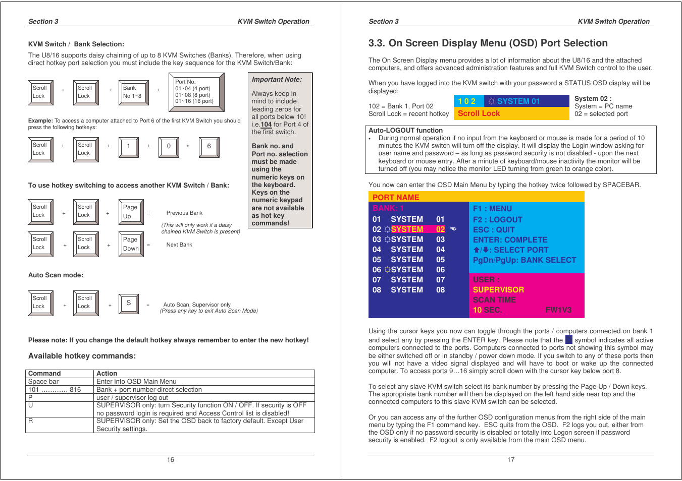 On screen display menu (osd) port selection | Lindy 32530 User Manual | Page 9 / 40