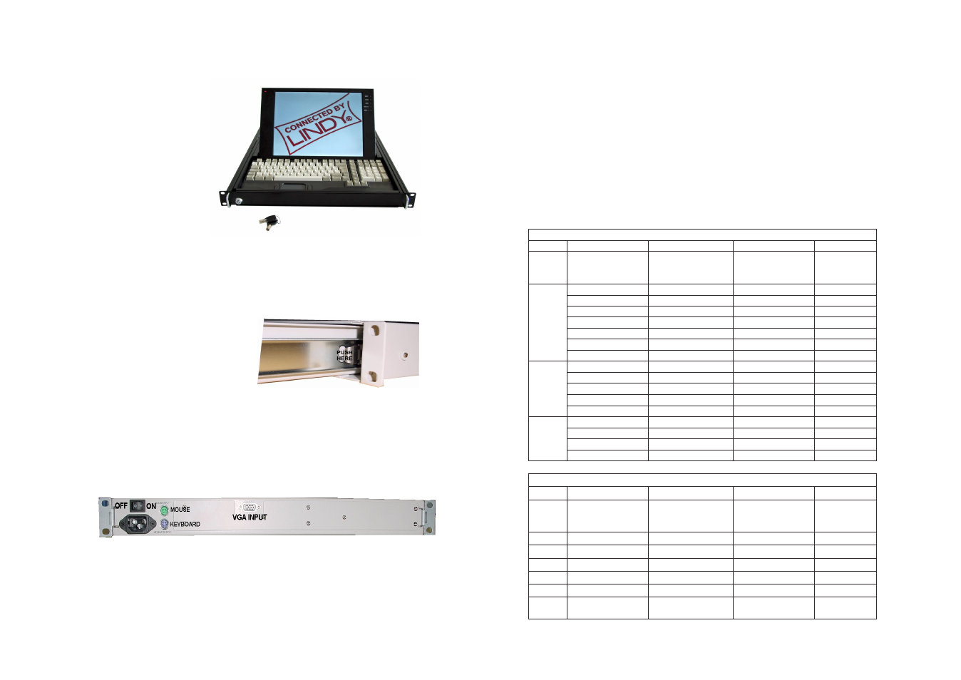 User manual kvm terminal lcd, Chapter 2 lcd display | Lindy 21515 User Manual | Page 3 / 8