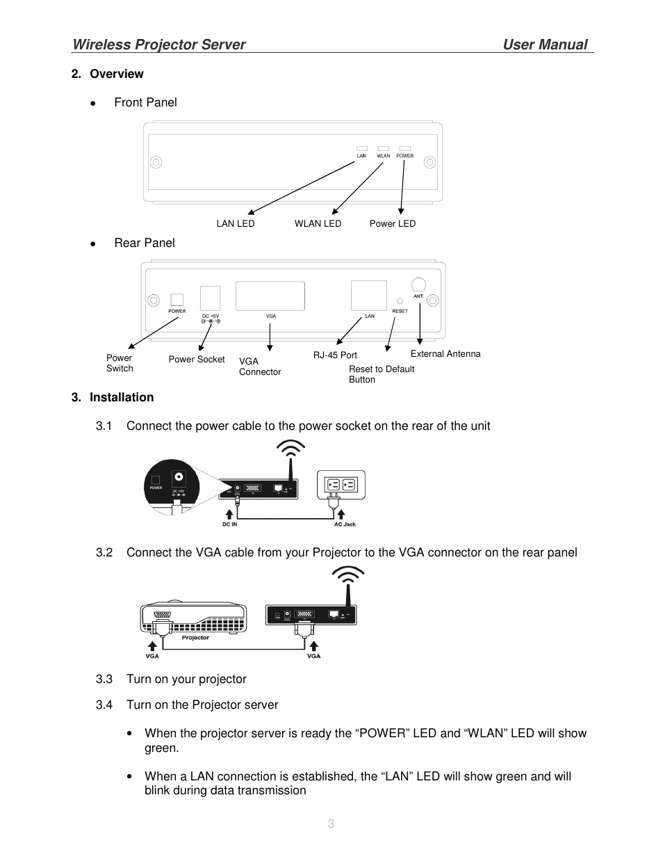 Wireless projector server user manual | Lindy 32498 User Manual | Page 3 / 16