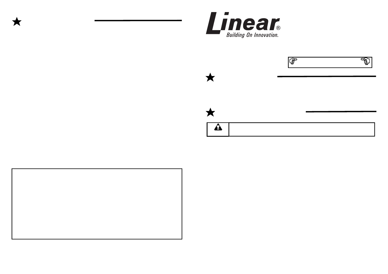 Linear 831-J User Manual | 2 pages