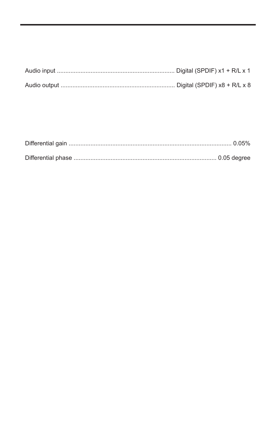 Specifications | Linear COMP-DA-1X8 User Manual | Page 11 / 16