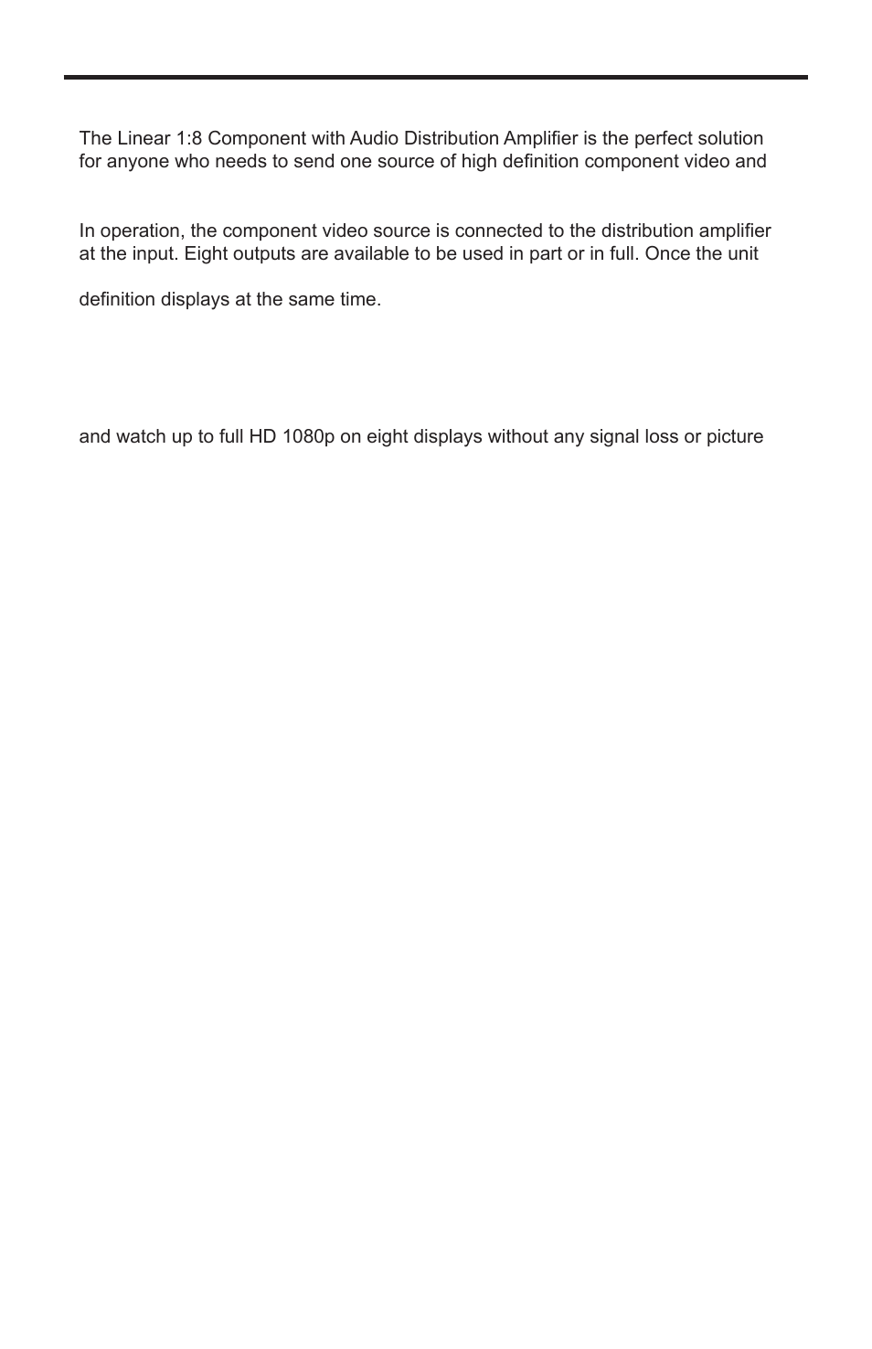 Introduction | Linear COMP-DA-1X8 User Manual | Page 5 / 16