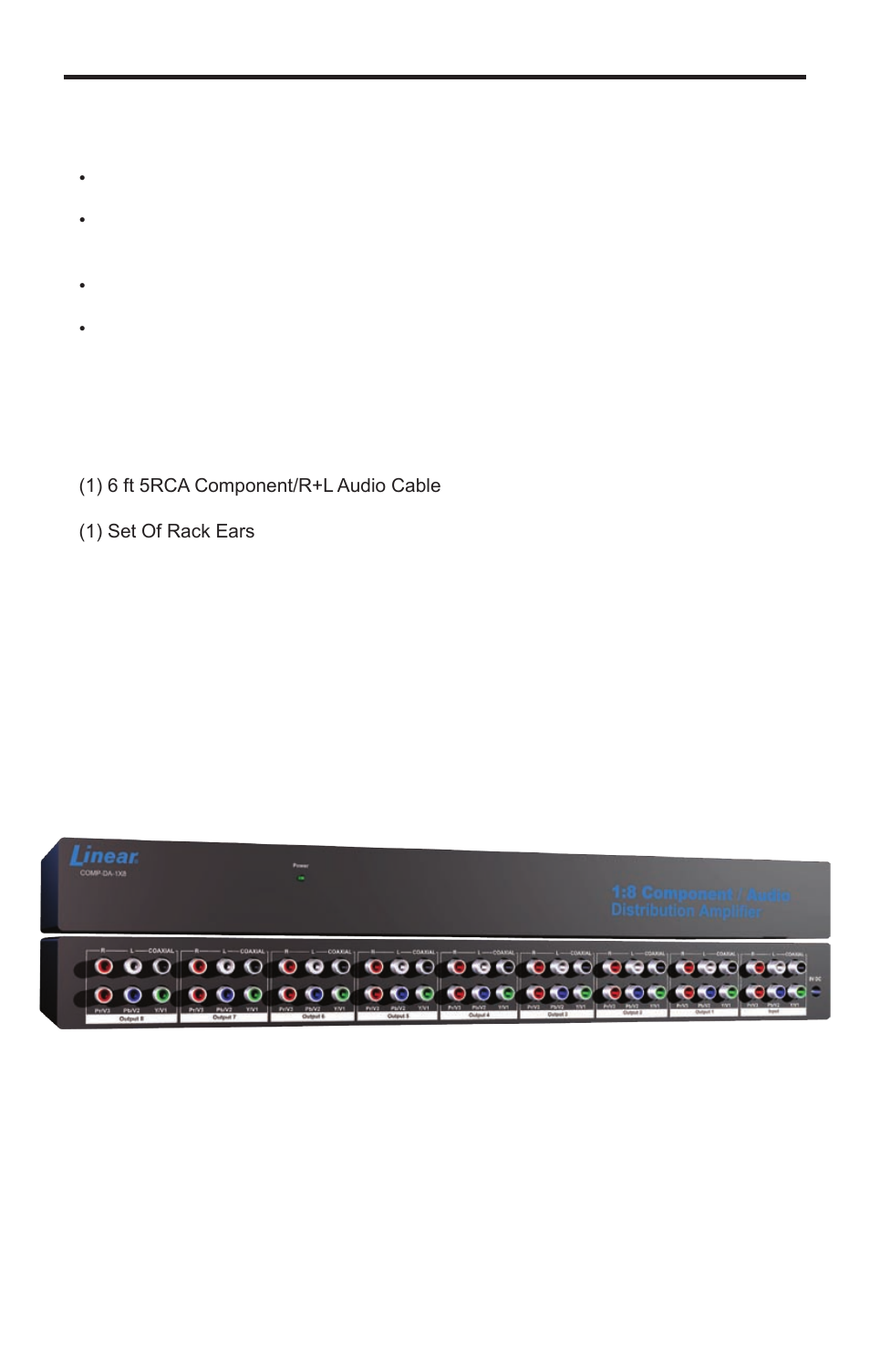 Features | Linear COMP-DA-1X8 User Manual | Page 6 / 16