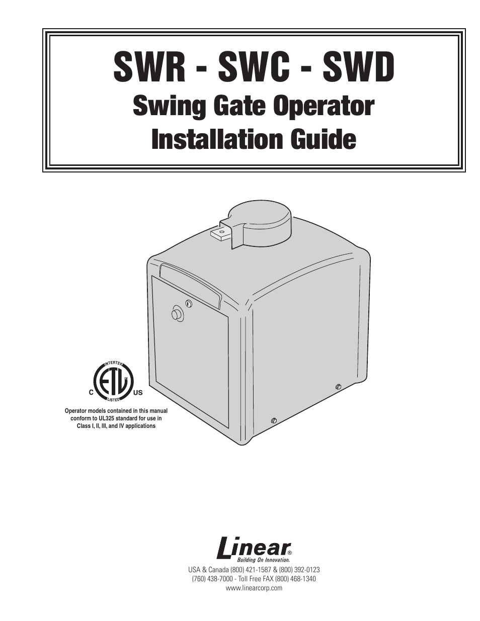 Linear SWR User Manual | 34 pages