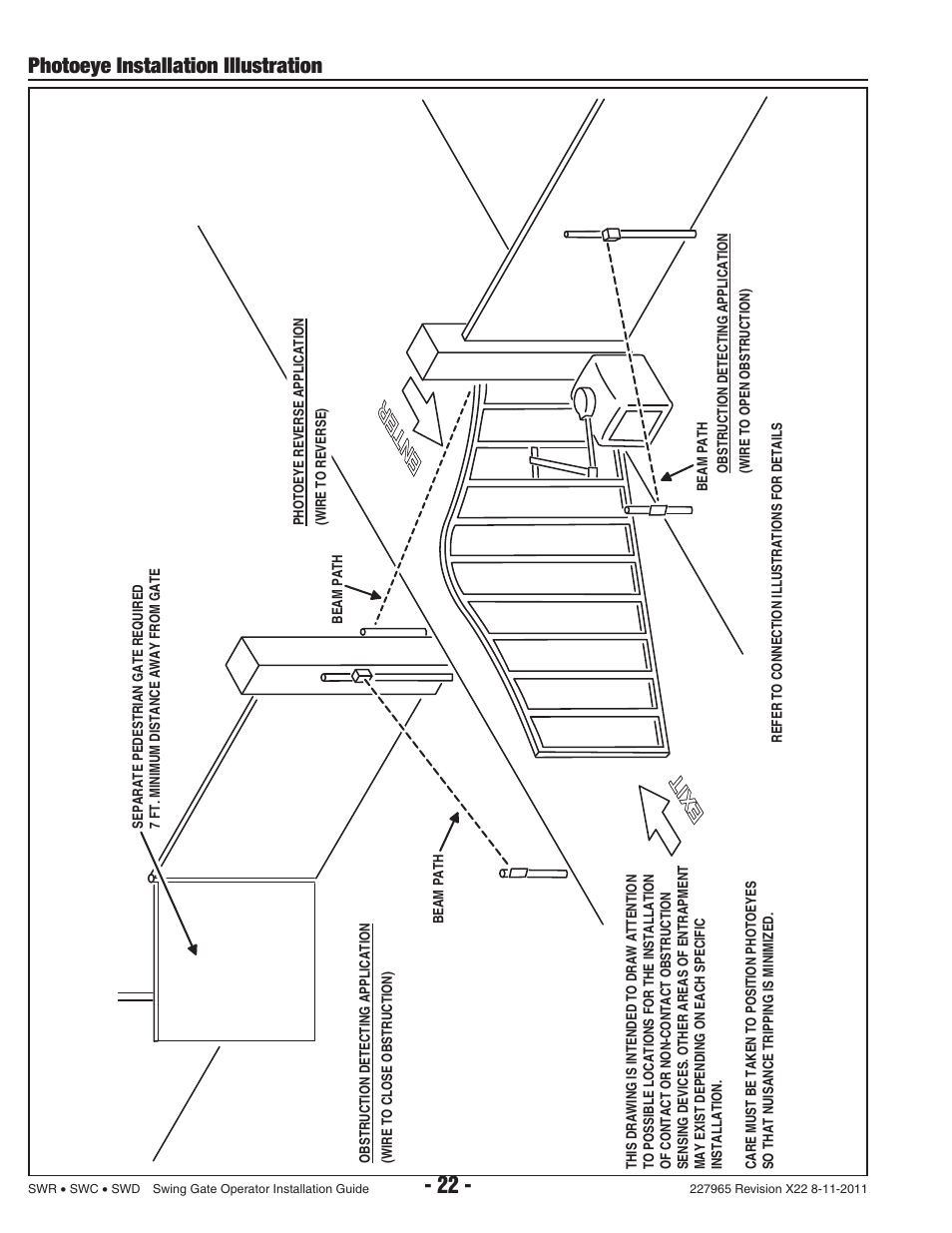 Photoeye installation illustration | Linear SWR User Manual | Page 24 / 34