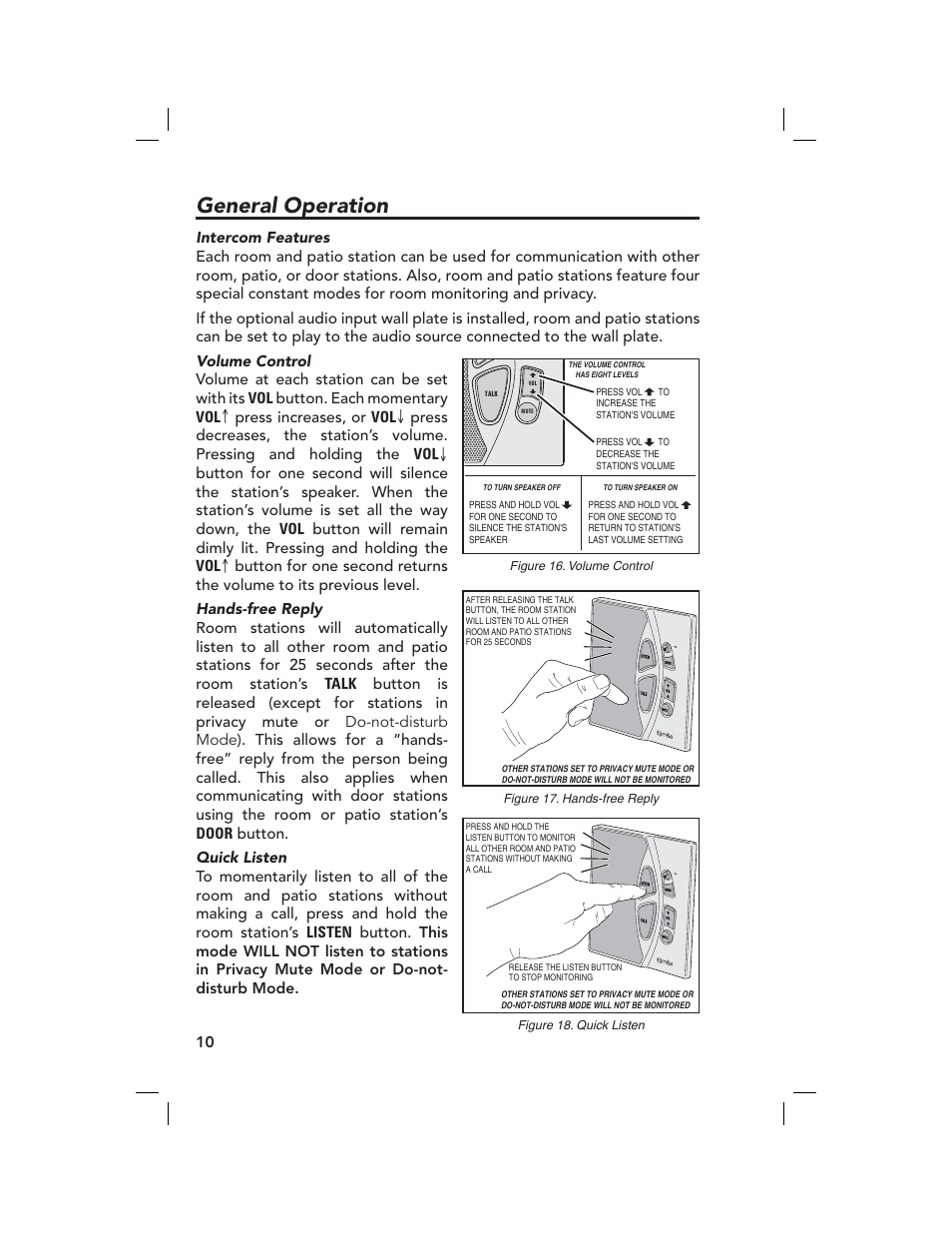 General operation | Linear M&S DMC-10RS User Manual | Page 12 / 22