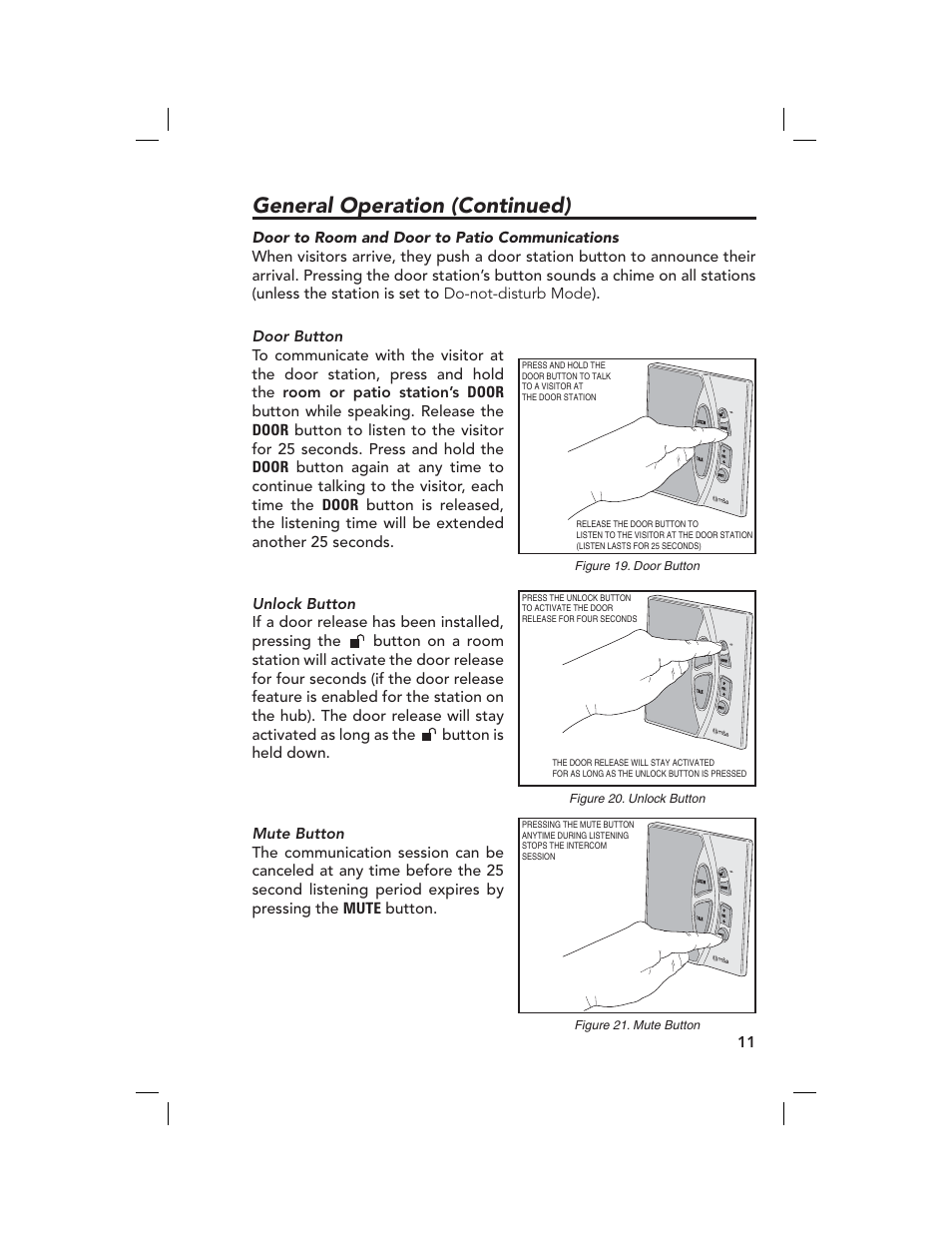 General operation (continued) | Linear M&S DMC-10RS User Manual | Page 13 / 22