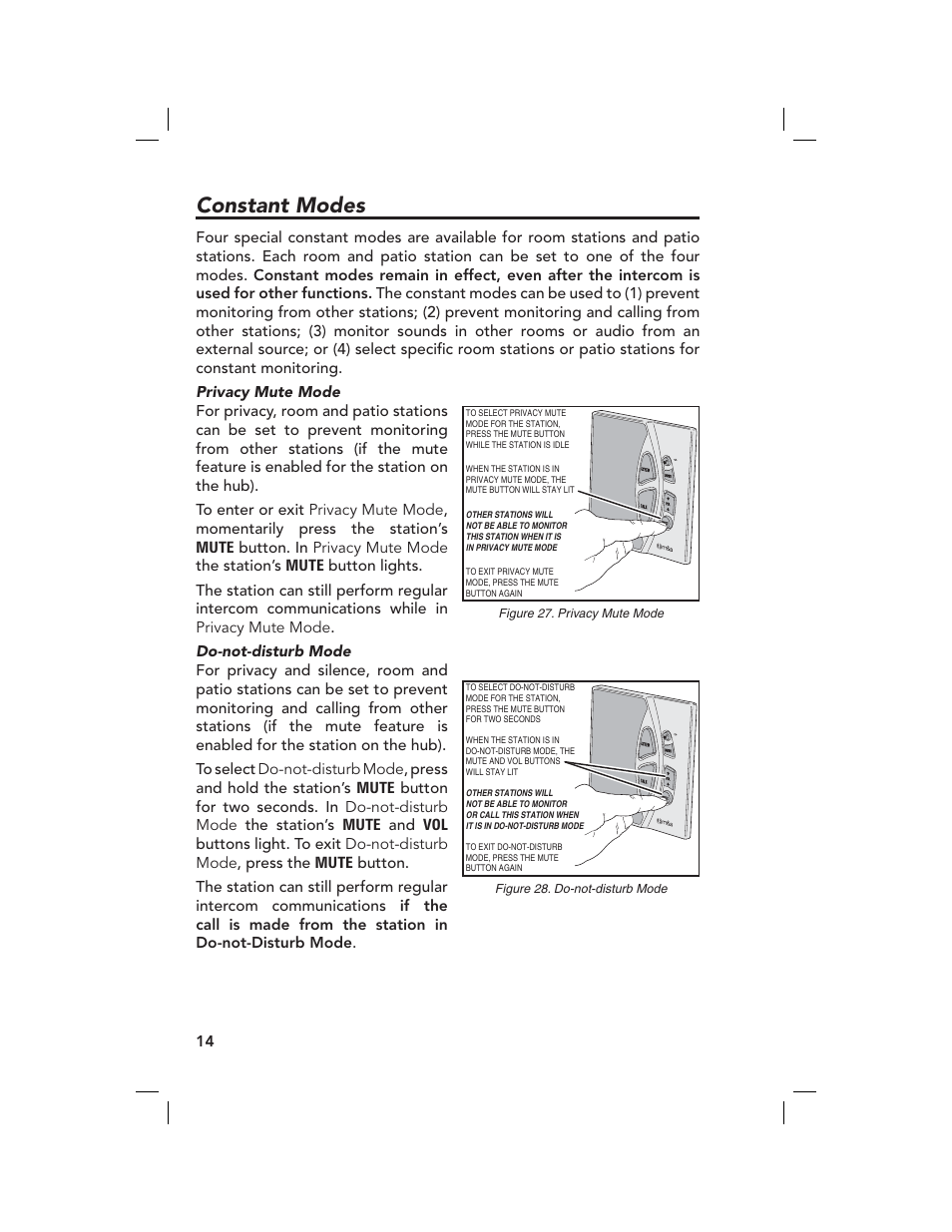Constant modes | Linear M&S DMC-10RS User Manual | Page 16 / 22