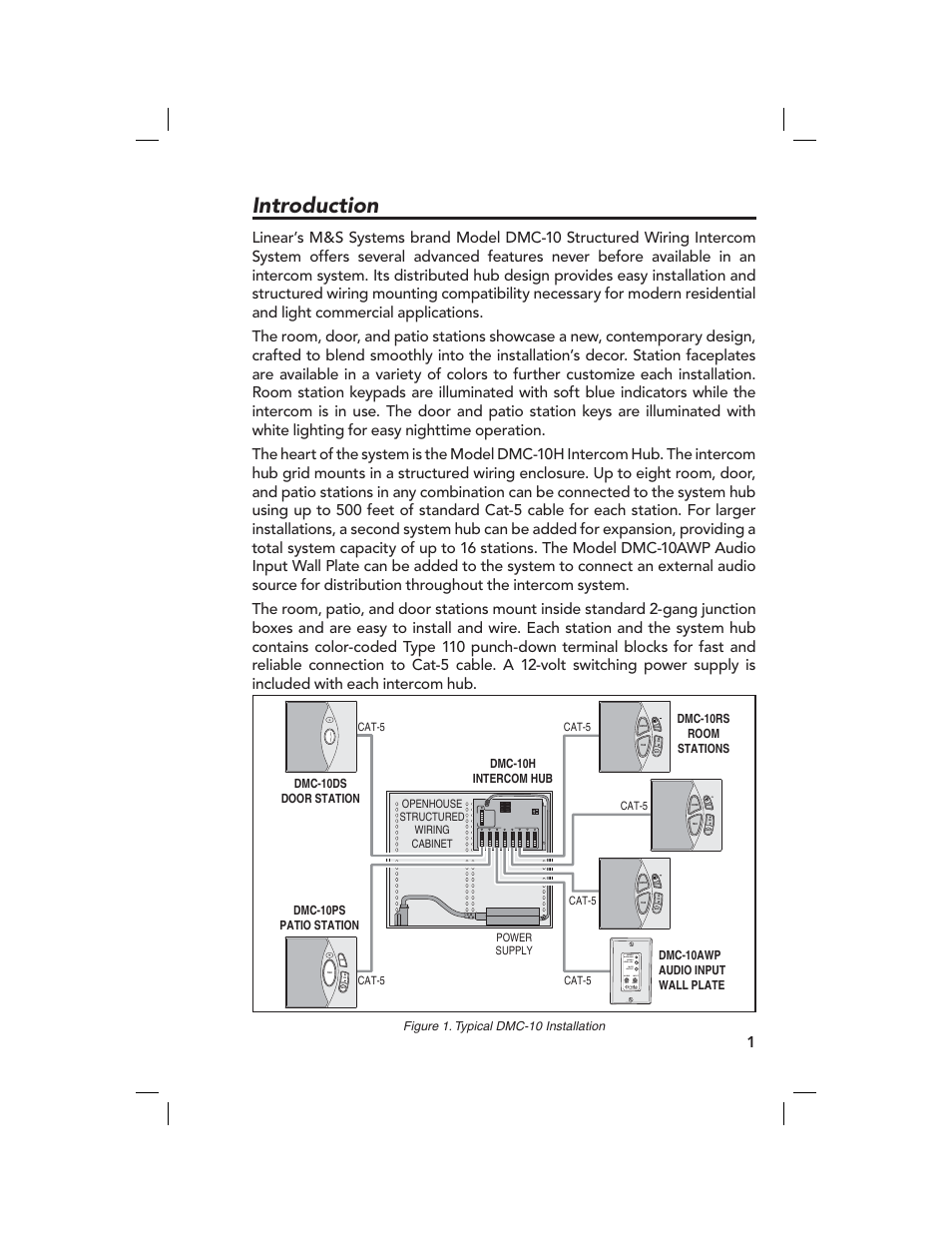 Introduction | Linear M&S DMC-10RS User Manual | Page 3 / 22