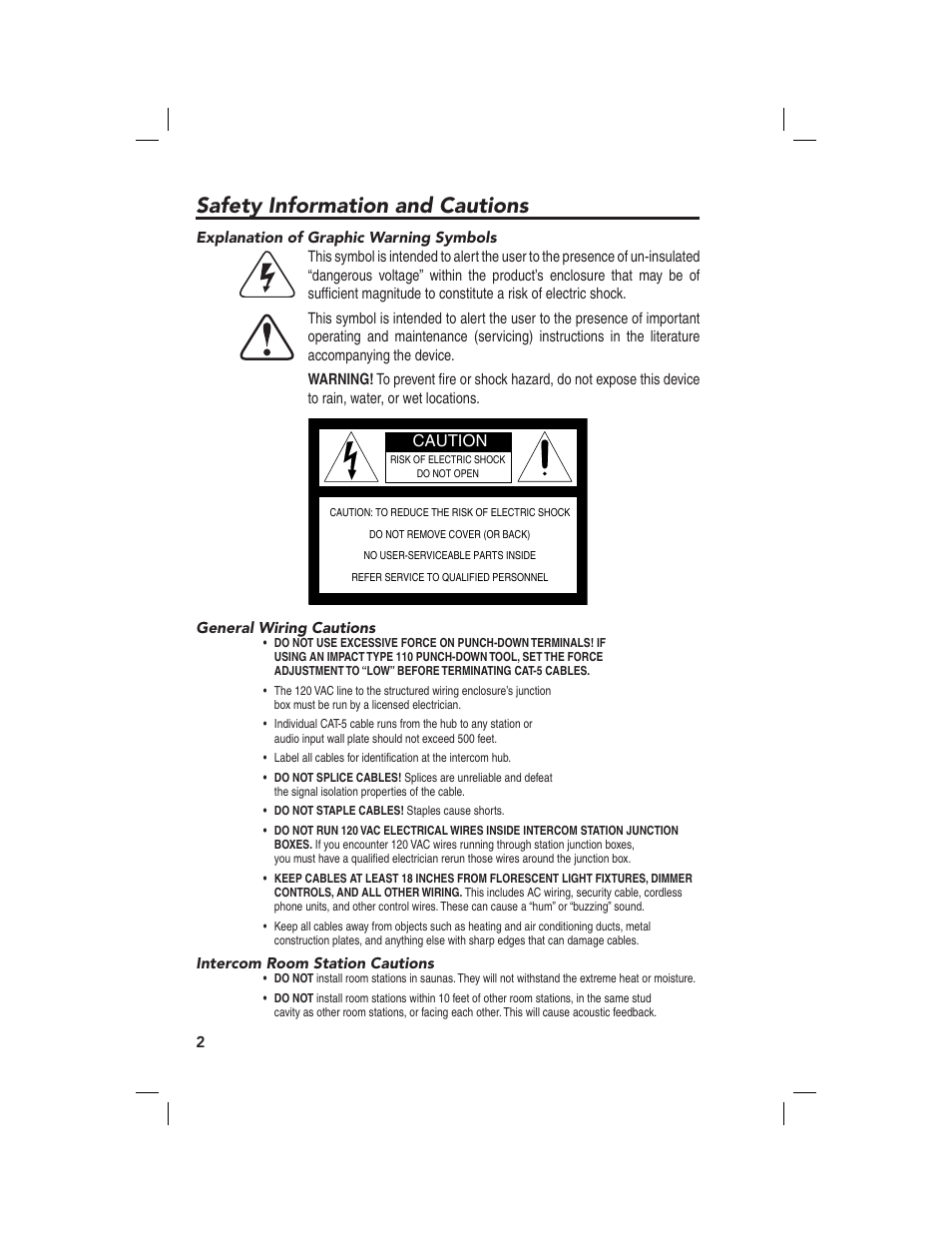 Safety information and cautions | Linear M&S DMC-10RS User Manual | Page 4 / 22