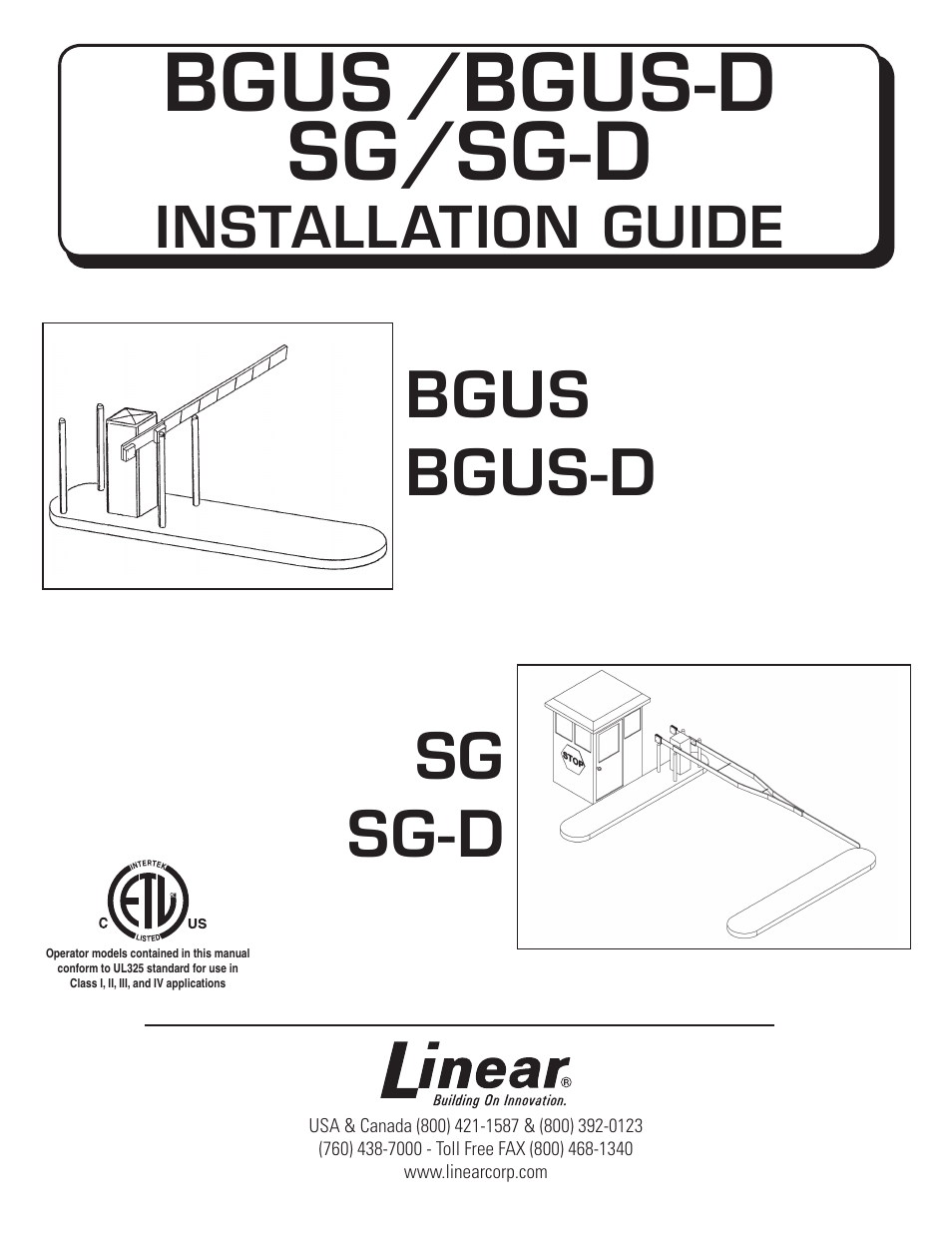 Linear SG-D User Manual | 32 pages
