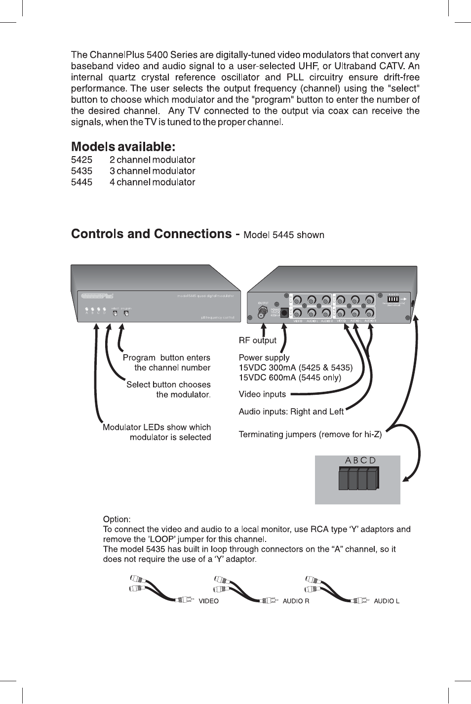 Linear CHANNEL PLUS 5435 User Manual | Page 2 / 8