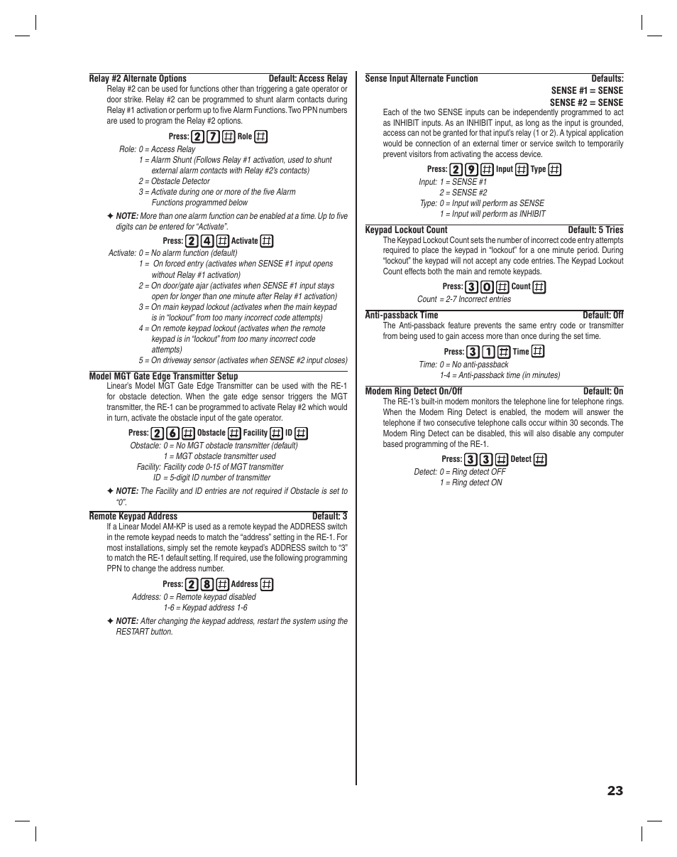 Linear RE-1 User Manual | Page 25 / 32
