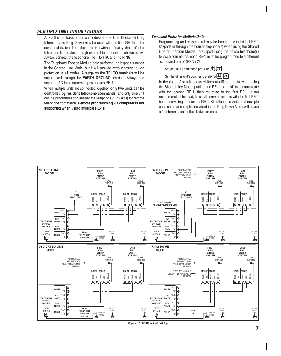 Multiple unit installations | Linear RE-1 User Manual | Page 9 / 32