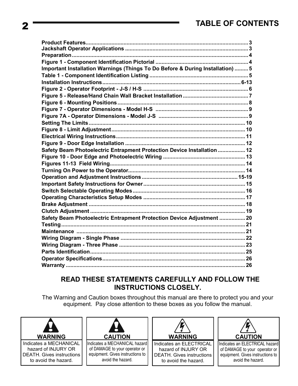 Linear J-S User Manual | Page 2 / 26