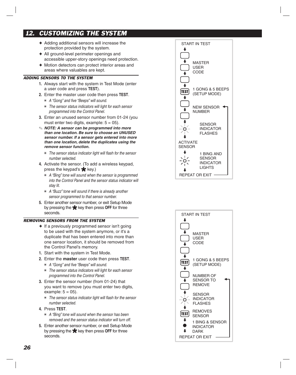 Customizing the system | Linear DUAL 824 User Manual | Page 28 / 48