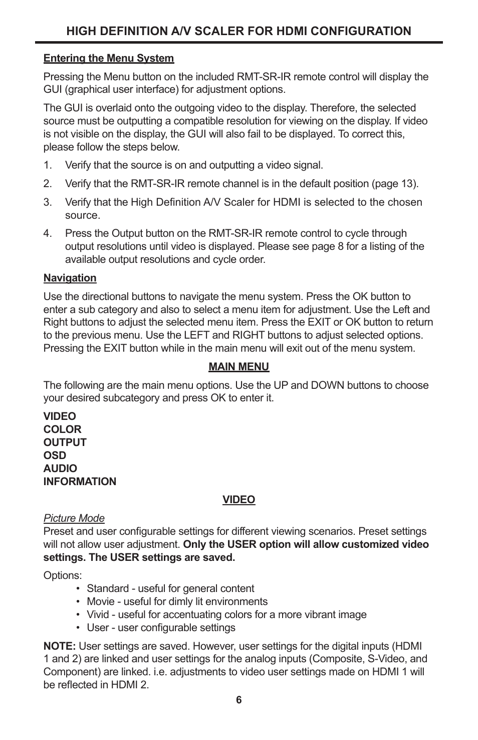 Linear High Definition A/V Scaler for HDMI SCALER-2-1080P User Manual | Page 10 / 24