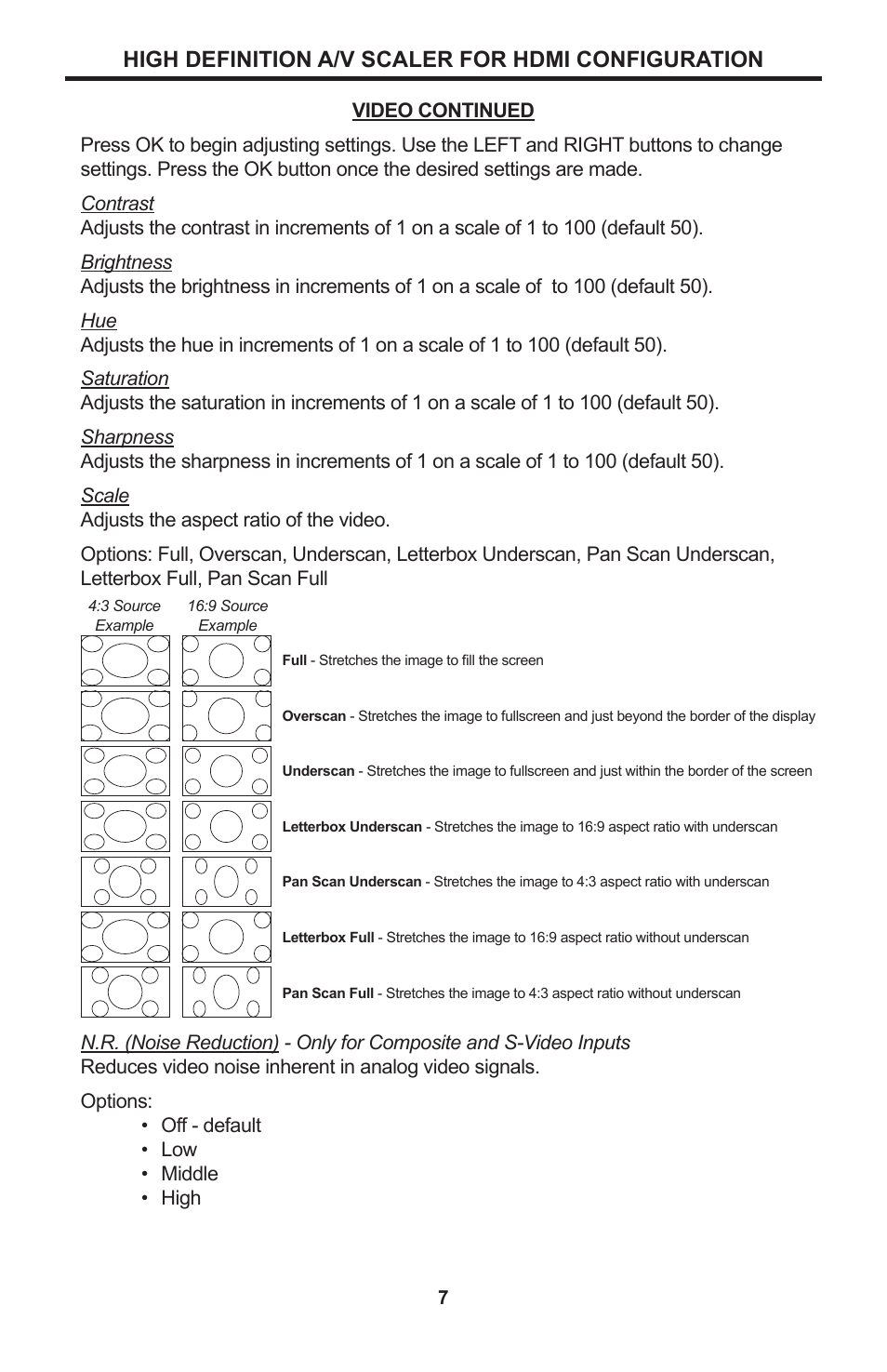 High definition a/v scaler for hdmi configuration | Linear High Definition A/V Scaler for HDMI SCALER-2-1080P User Manual | Page 11 / 24