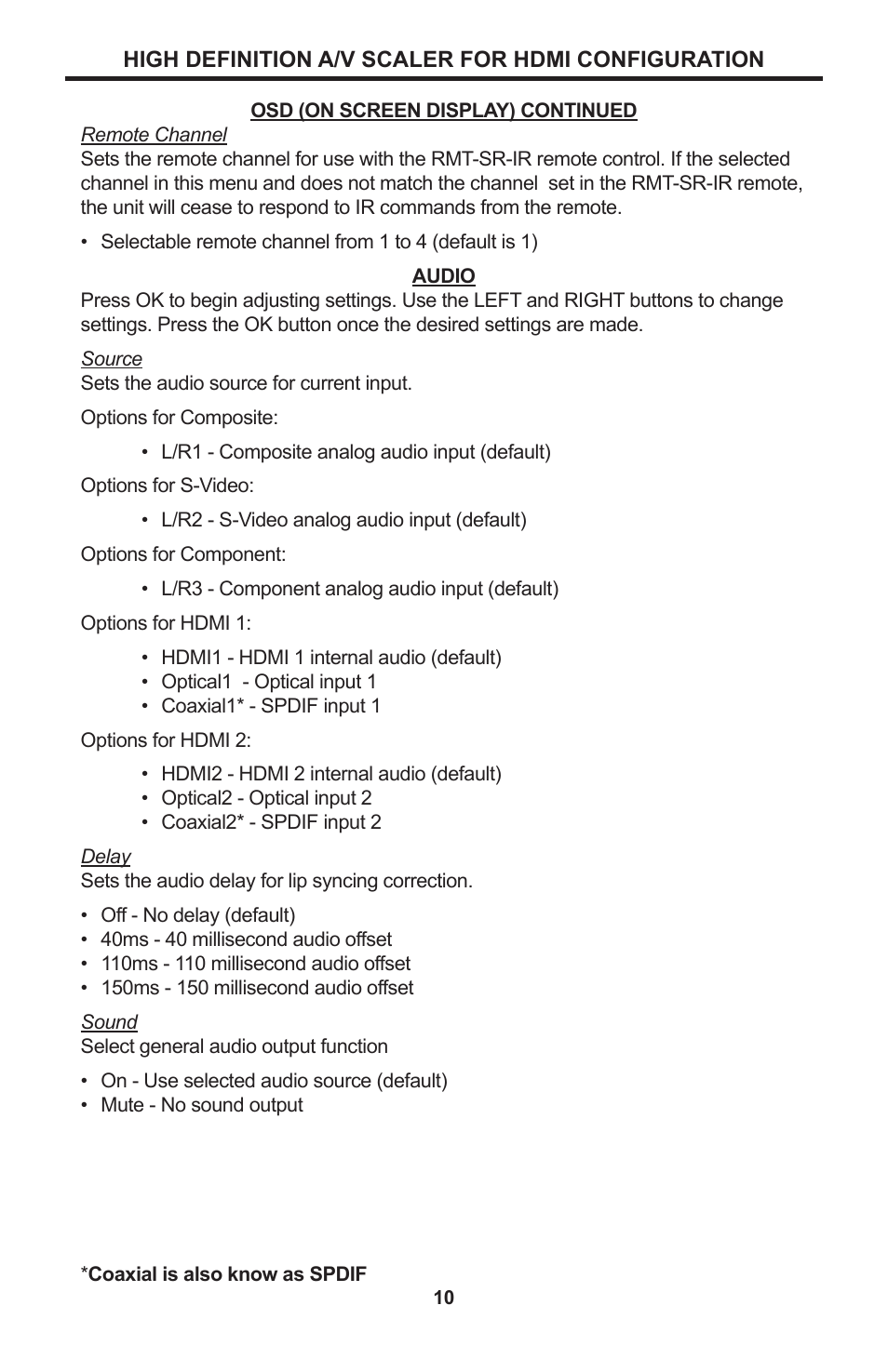 Linear High Definition A/V Scaler for HDMI SCALER-2-1080P User Manual | Page 14 / 24