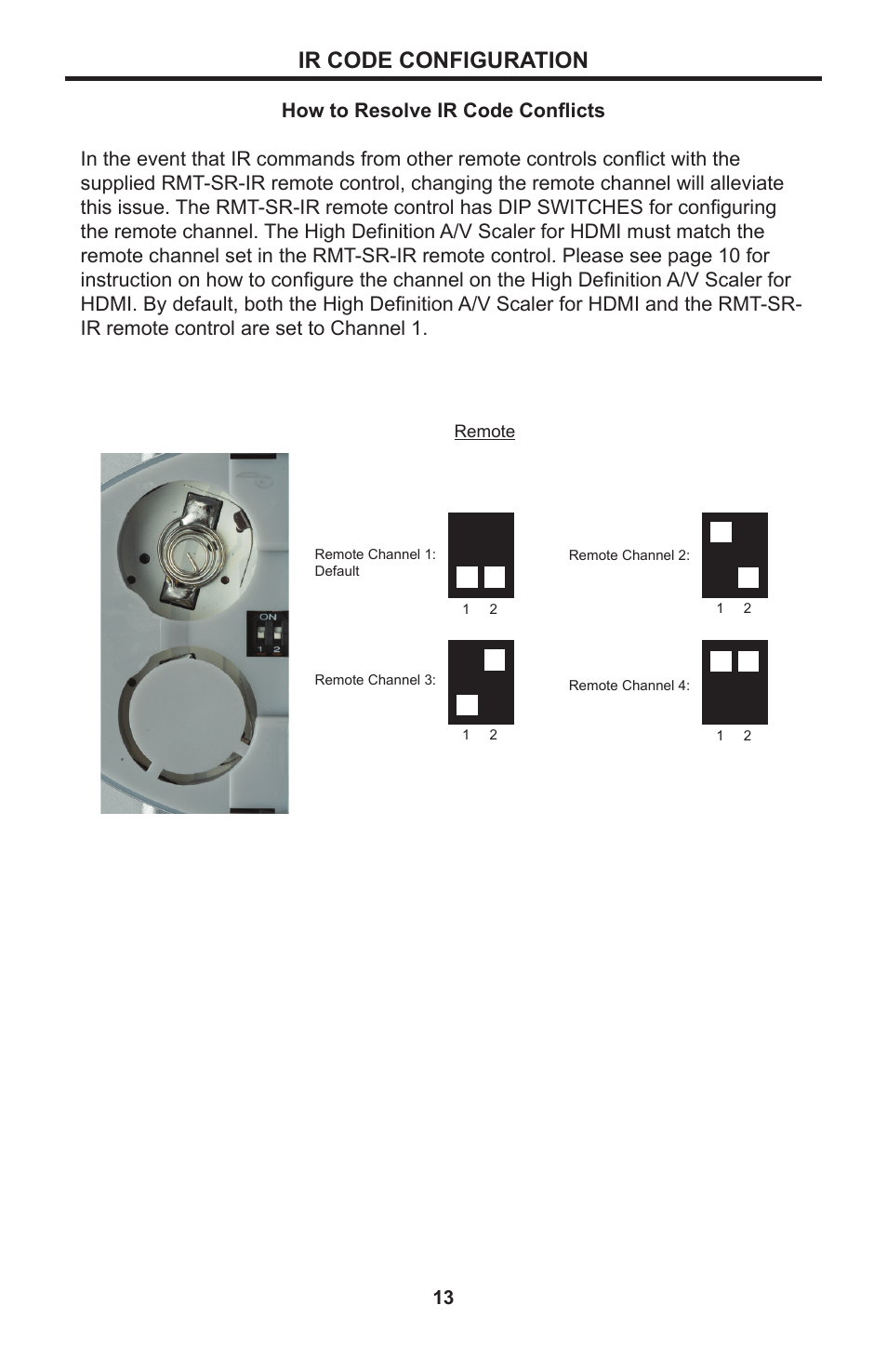 Ir code configuration | Linear High Definition A/V Scaler for HDMI SCALER-2-1080P User Manual | Page 17 / 24