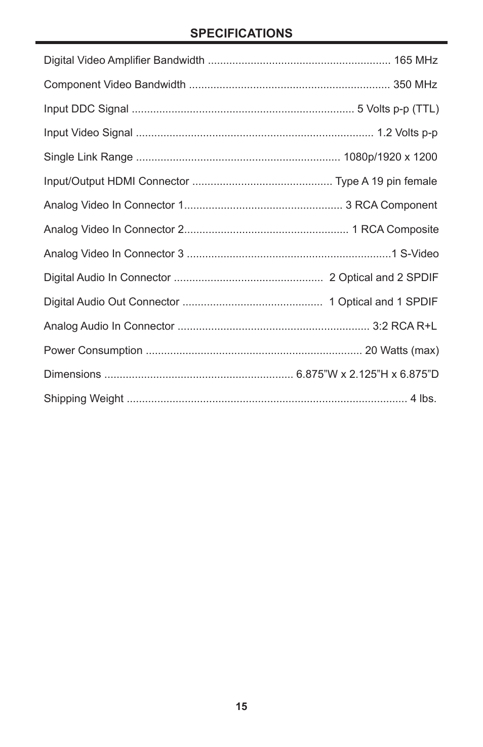 Linear High Definition A/V Scaler for HDMI SCALER-2-1080P User Manual | Page 19 / 24