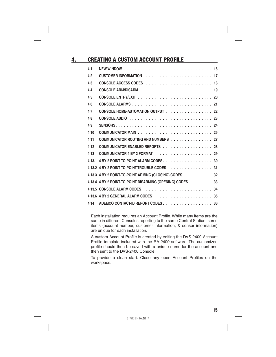 Creating a custom account profile | Linear REMOTE ACCESS SOFTWARE DVS-1200 User Manual | Page 17 / 48