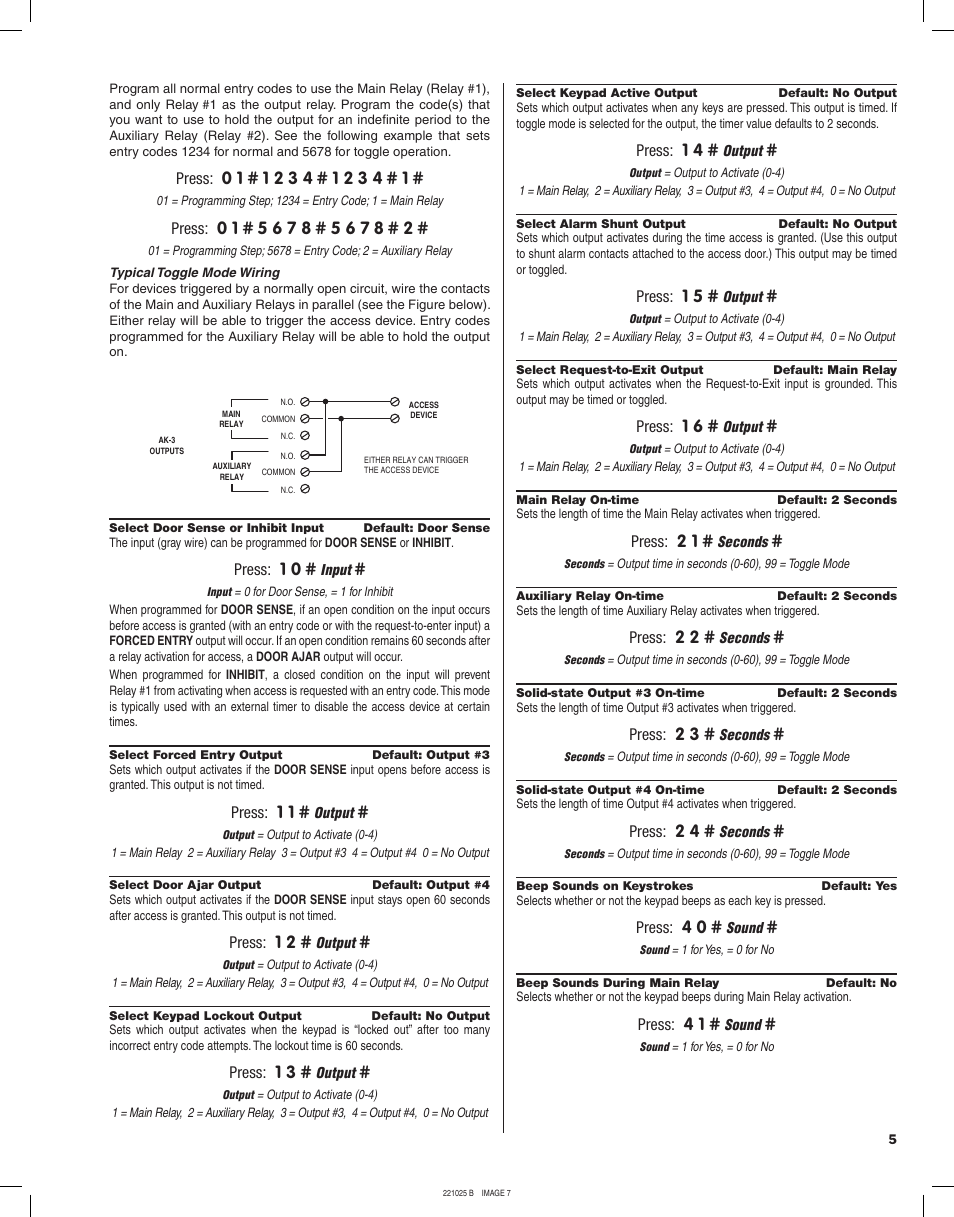 Linear Digital Keyless Entry System AK-3 User Manual | Page 7 / 8